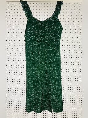 RIHOAS Green Polka Dot Midi Dress
